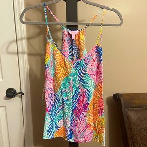 💙💚💛🧡💜💕Lilly Pulitzer Rory Silk Top - Large💕💜🧡💛💚💙
